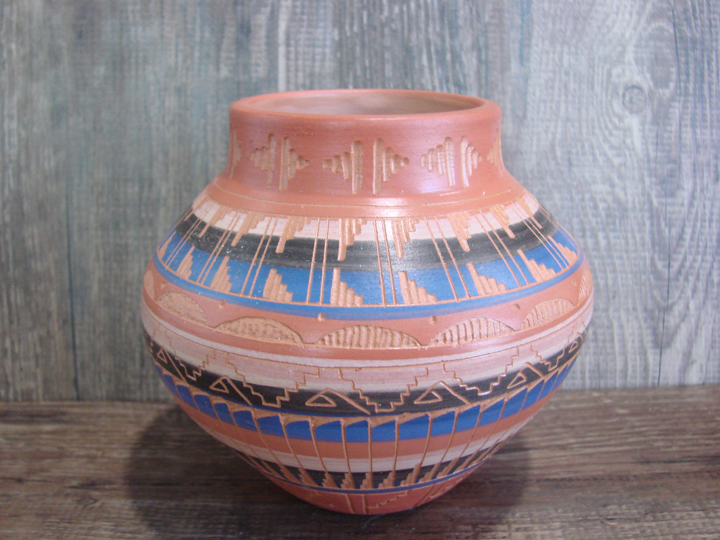 Native American Hand Etched & Hand Painted Pottery - Gilmore