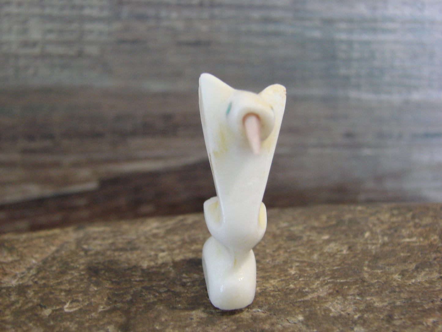 Native American Indian Hand Carved Alabaster Hummingbird Fetish - B. Phillips