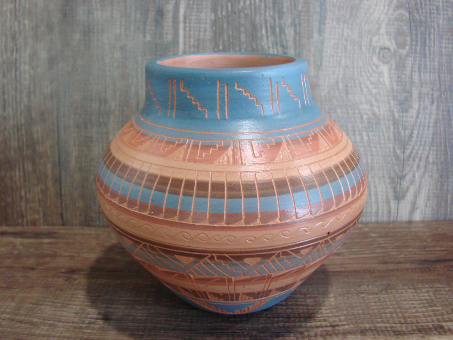 Native American Hand Etched & Hand Painted Pottery - Gilmore