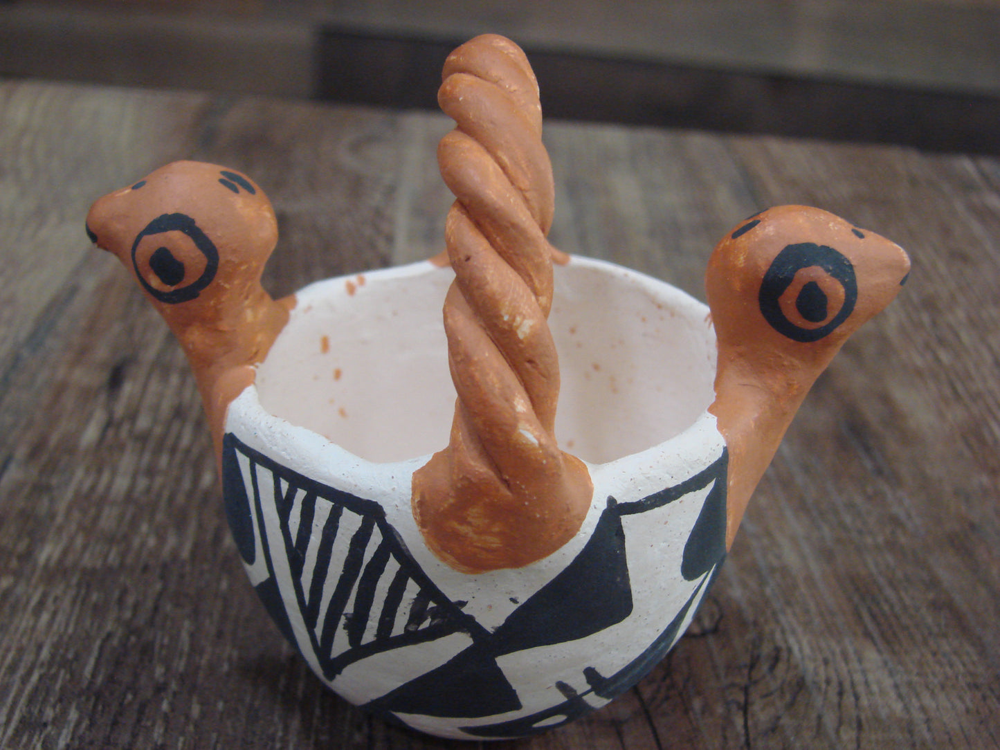 Small Native American Acoma Hand Made Clay Pottery by Leno