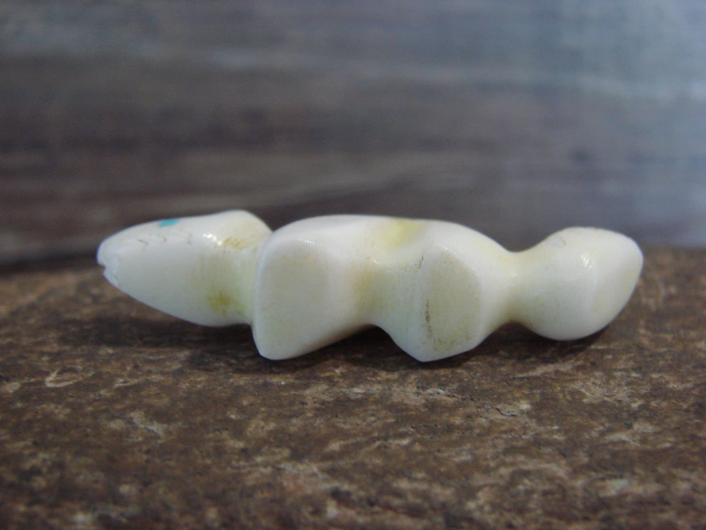 Native American Indian Hand Carved Alabaster Squirrel Fetish - B. Phillips