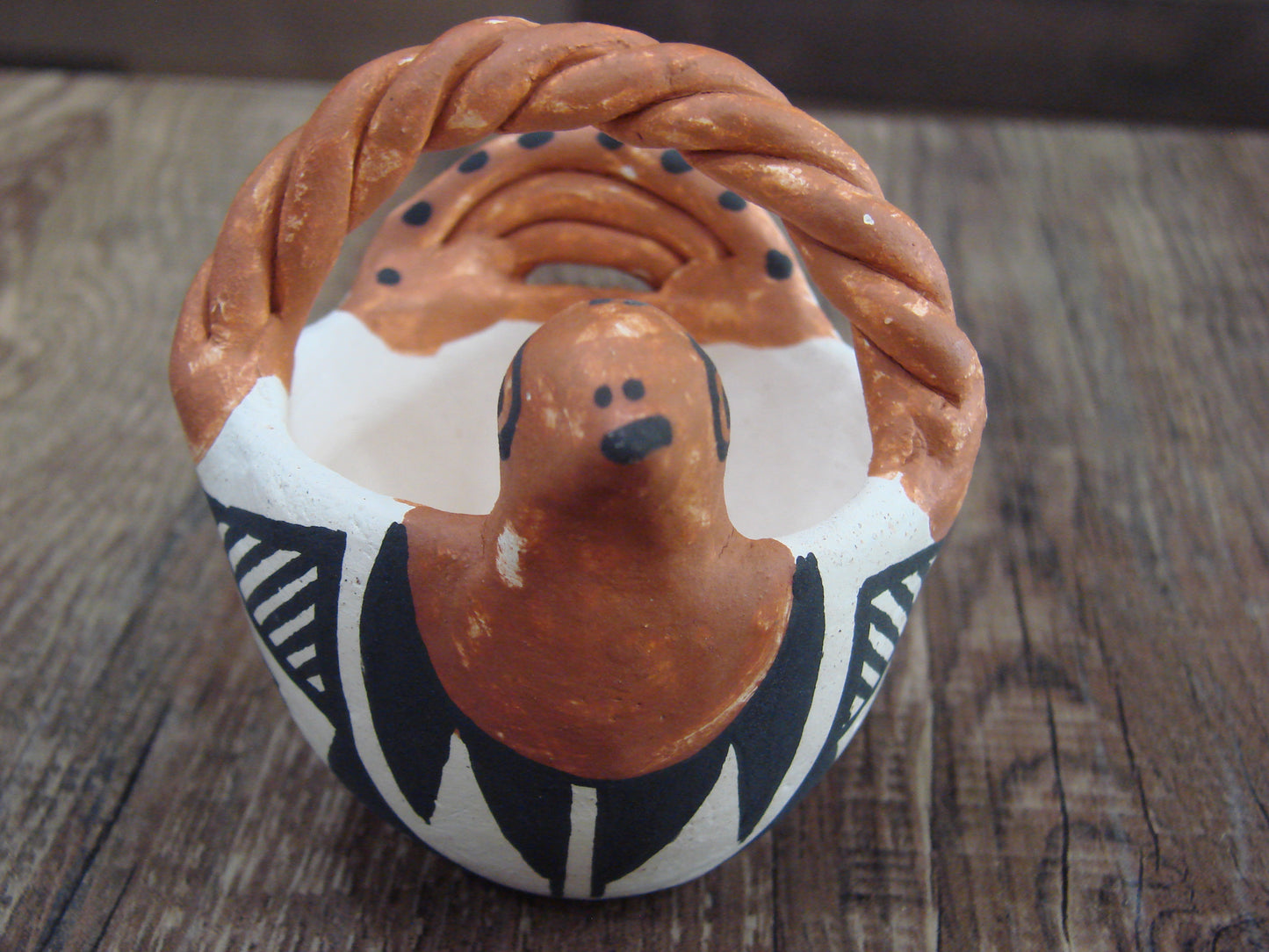 Small Native American Acoma Hand Made Clay Pottery by Leno