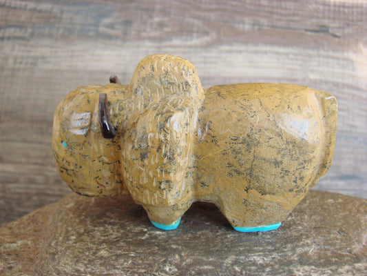 Native American Zuni Indian Jasper Buffalo Fetish by Leekya