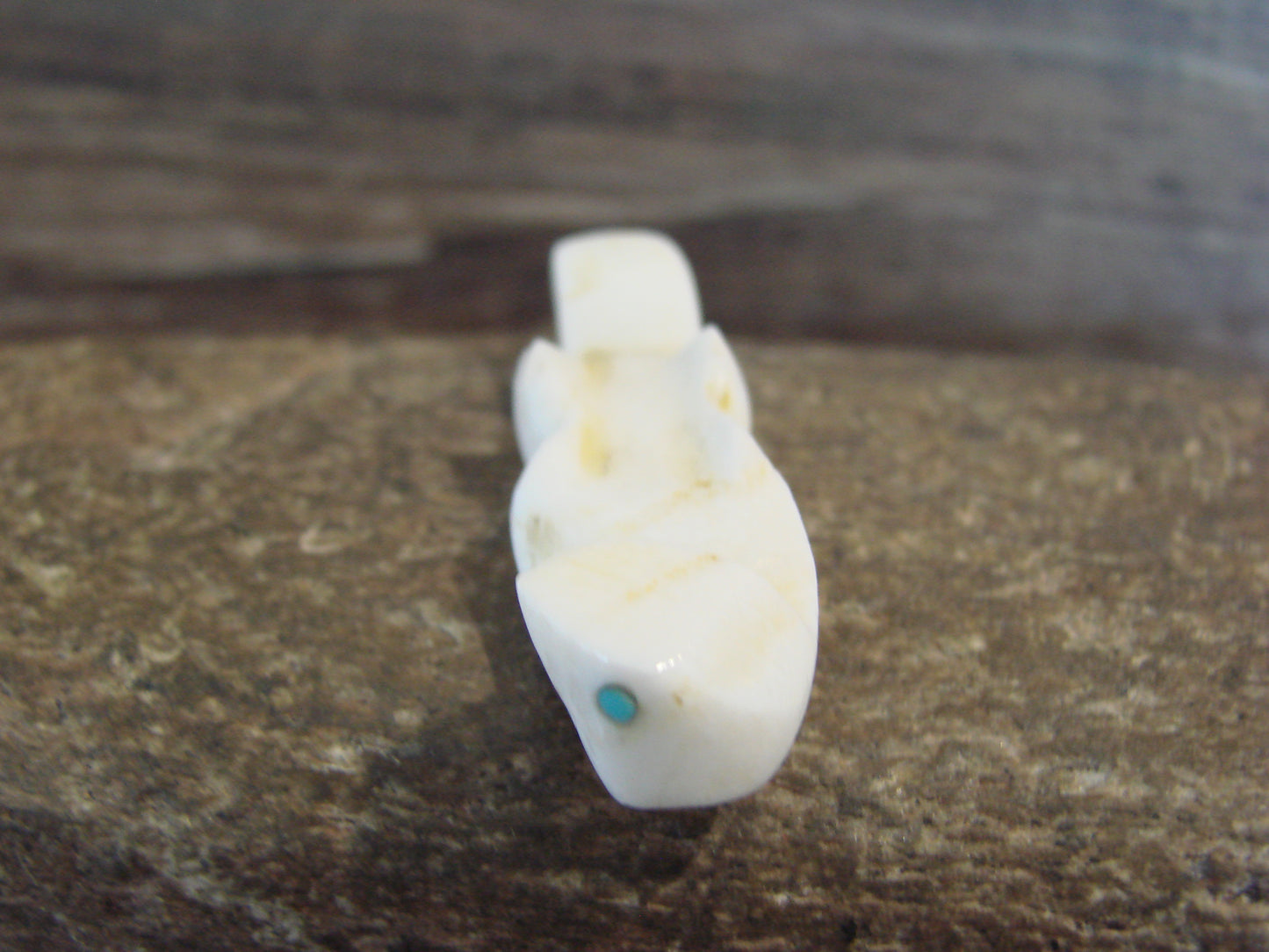 Native American Indian Hand Carved Alabaster Otter Fetish - B. Phillips