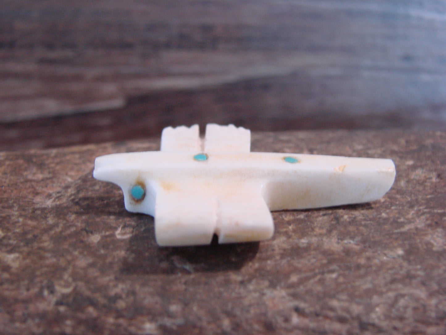 Native American Indian Hand Carved Alabaster Dragonfly Fetish - B. Phillips