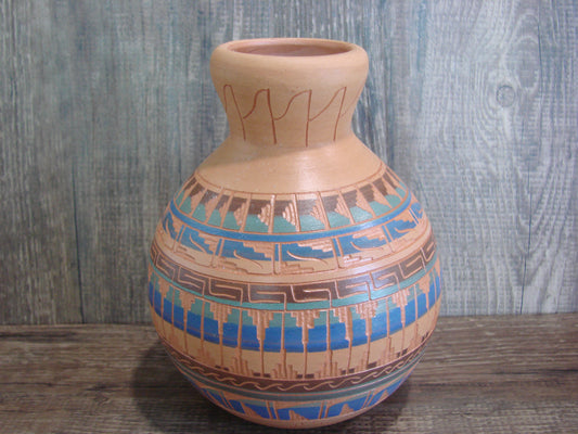 Native American Hand Etched & Hand Painted Pottery - Gilmore