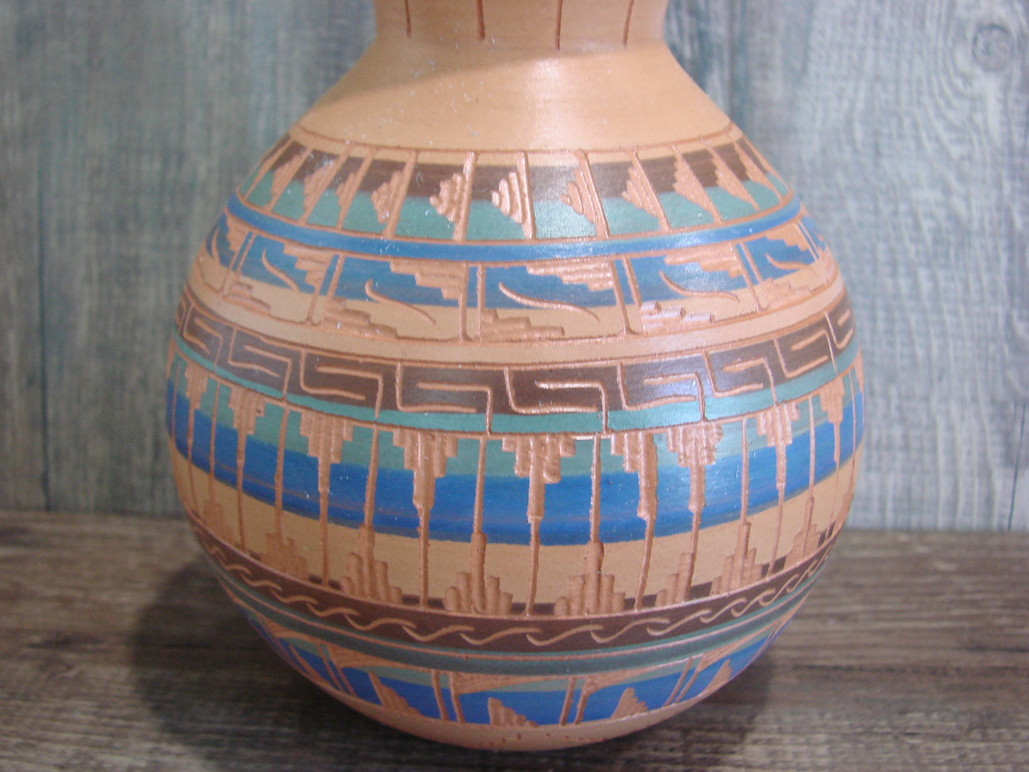 Native American Hand Etched & Hand Painted Pottery - Gilmore