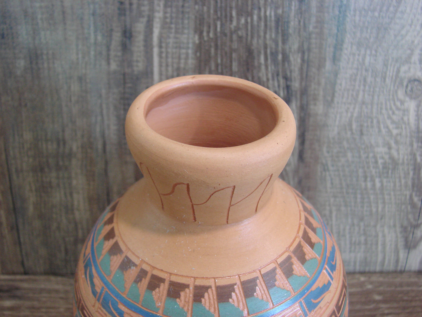 Native American Hand Etched & Hand Painted Pottery - Gilmore