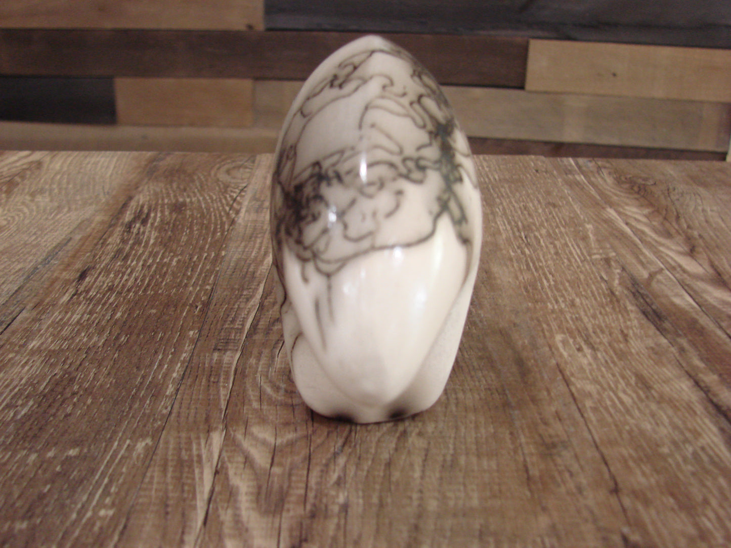 Small Native American Pottery Horse Hair Bear Sculpture by Vail