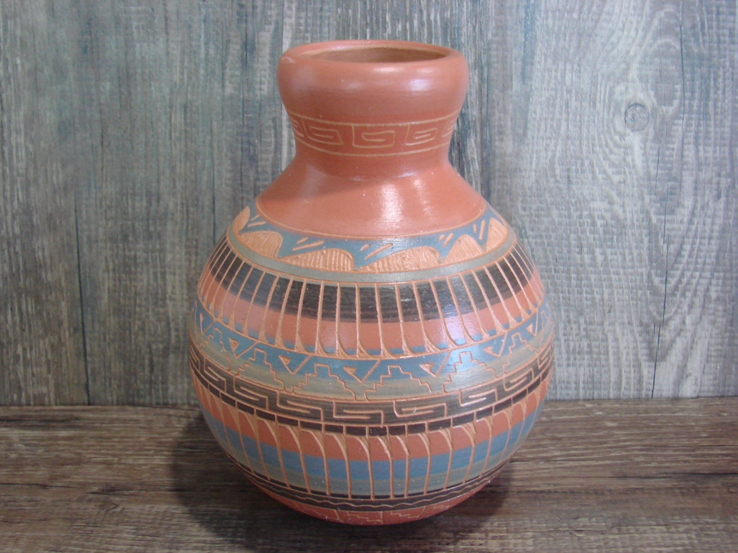 Native American Hand Etched & Hand Painted Pottery - Gilmore
