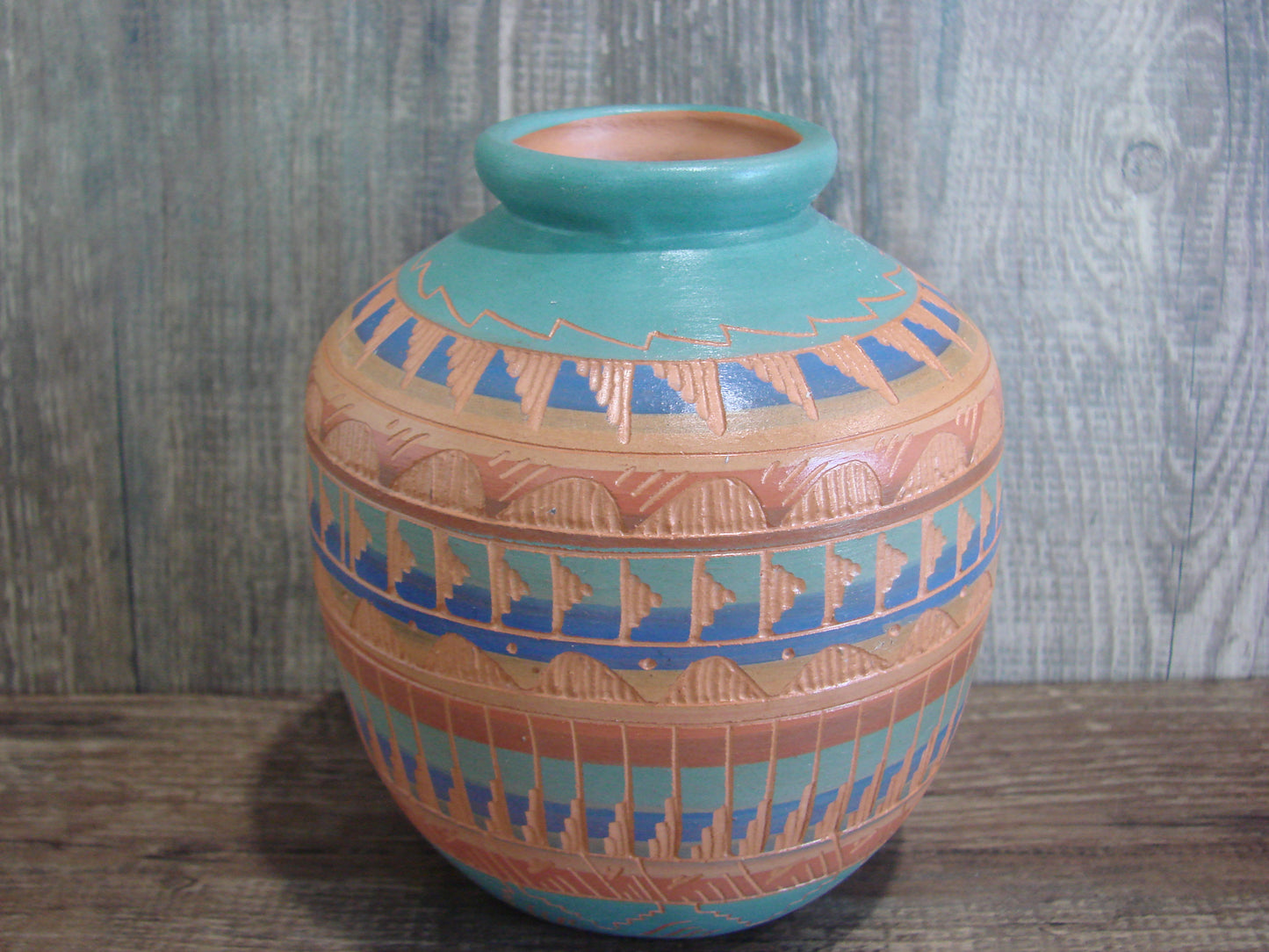 Native American Hand Etched & Hand Painted Pottery - Gilmore