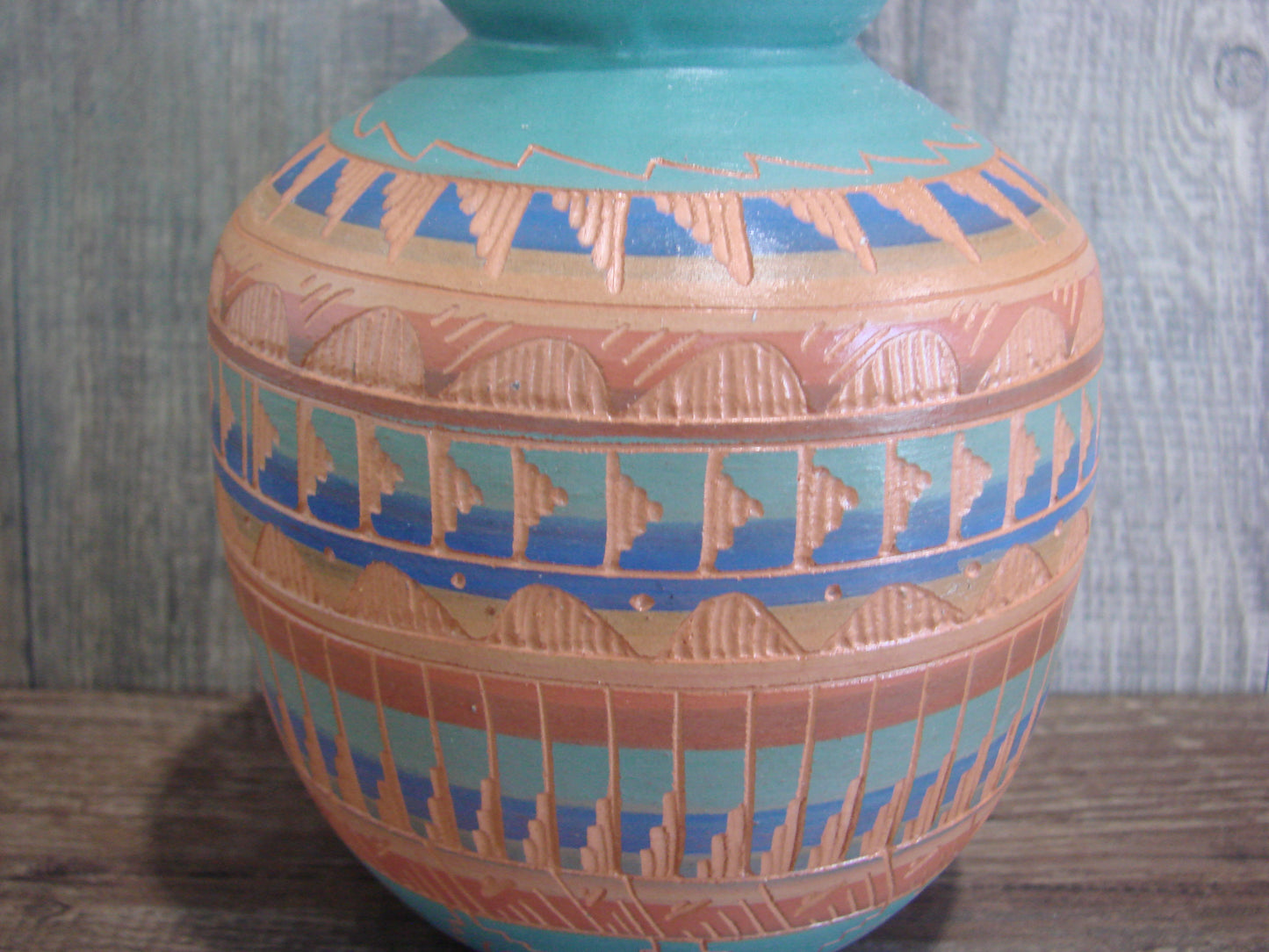 Native American Hand Etched & Hand Painted Pottery - Gilmore