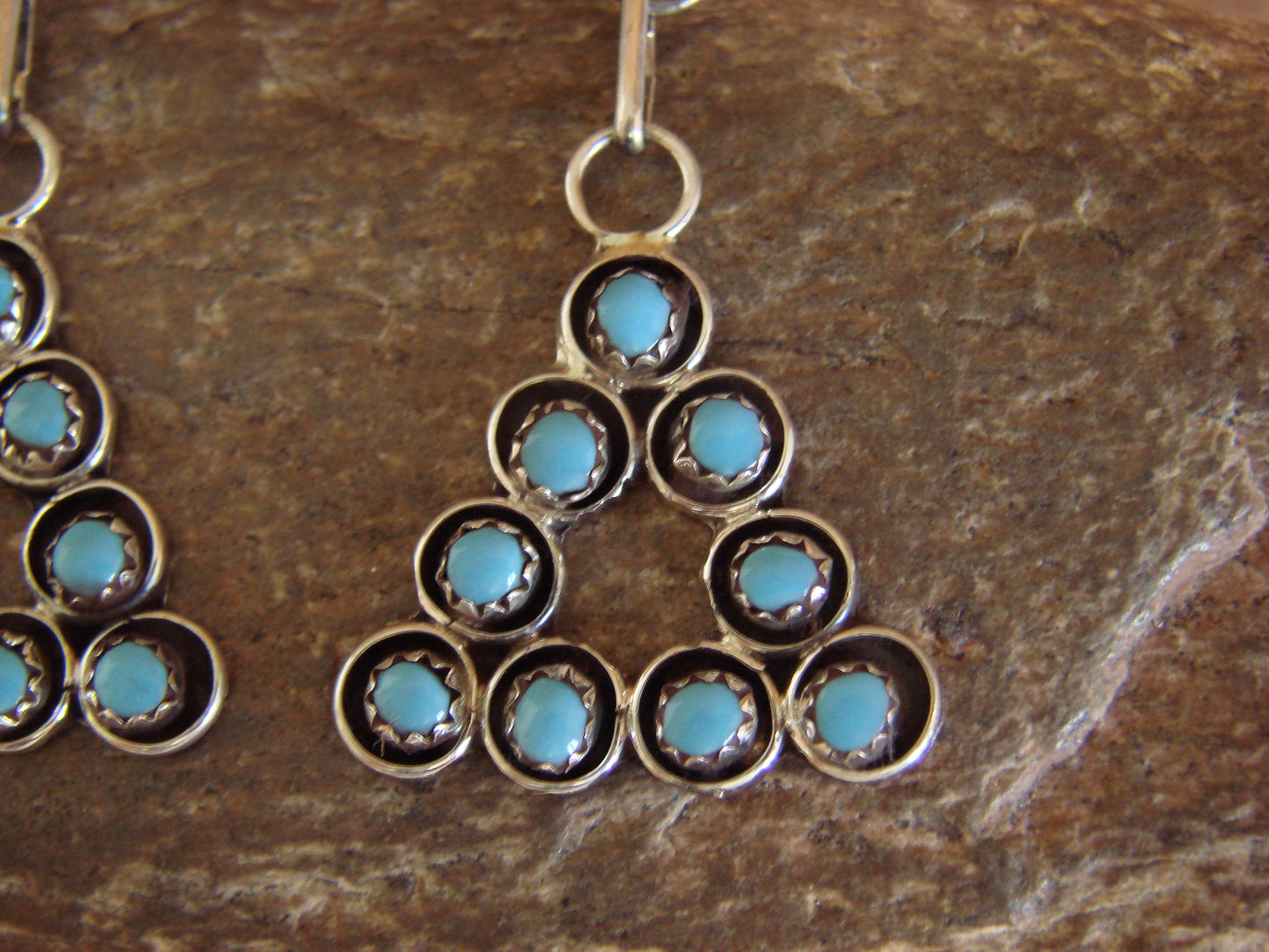 Native American Sterling Silver & Turquoise Post Earrings - Booqua