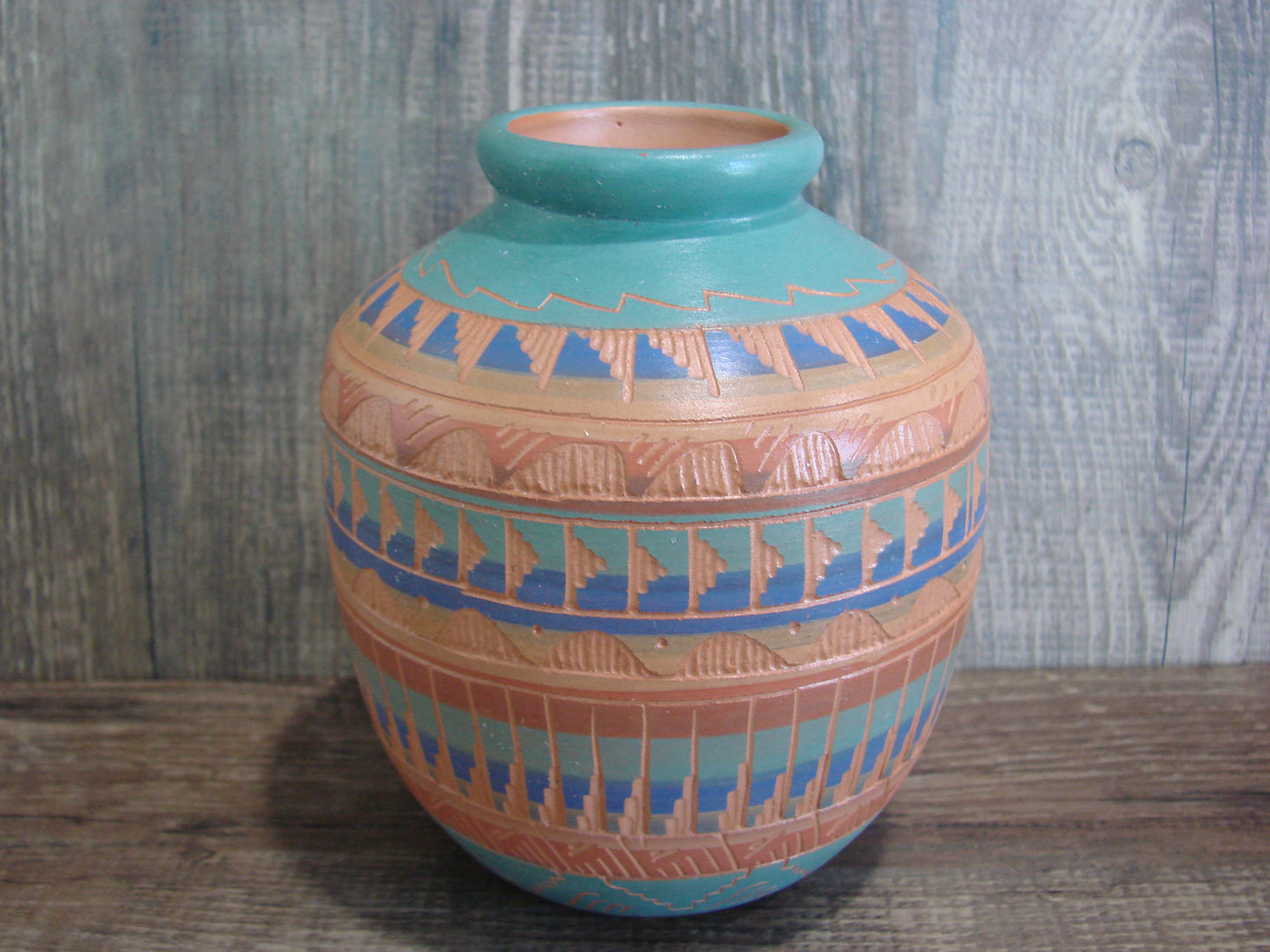 Native American Hand Etched & Hand Painted Pottery - Gilmore