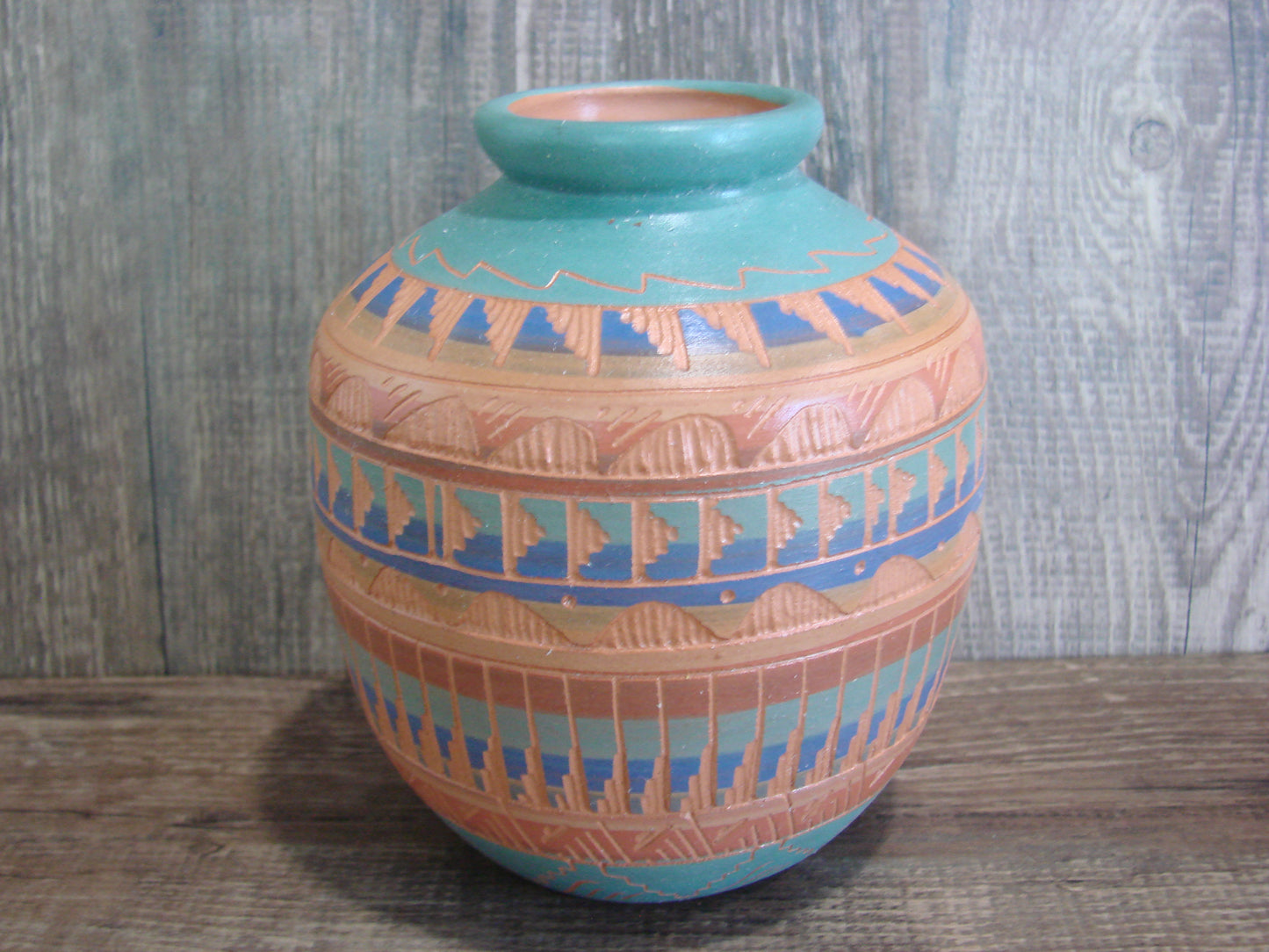 Native American Hand Etched & Hand Painted Pottery - Gilmore
