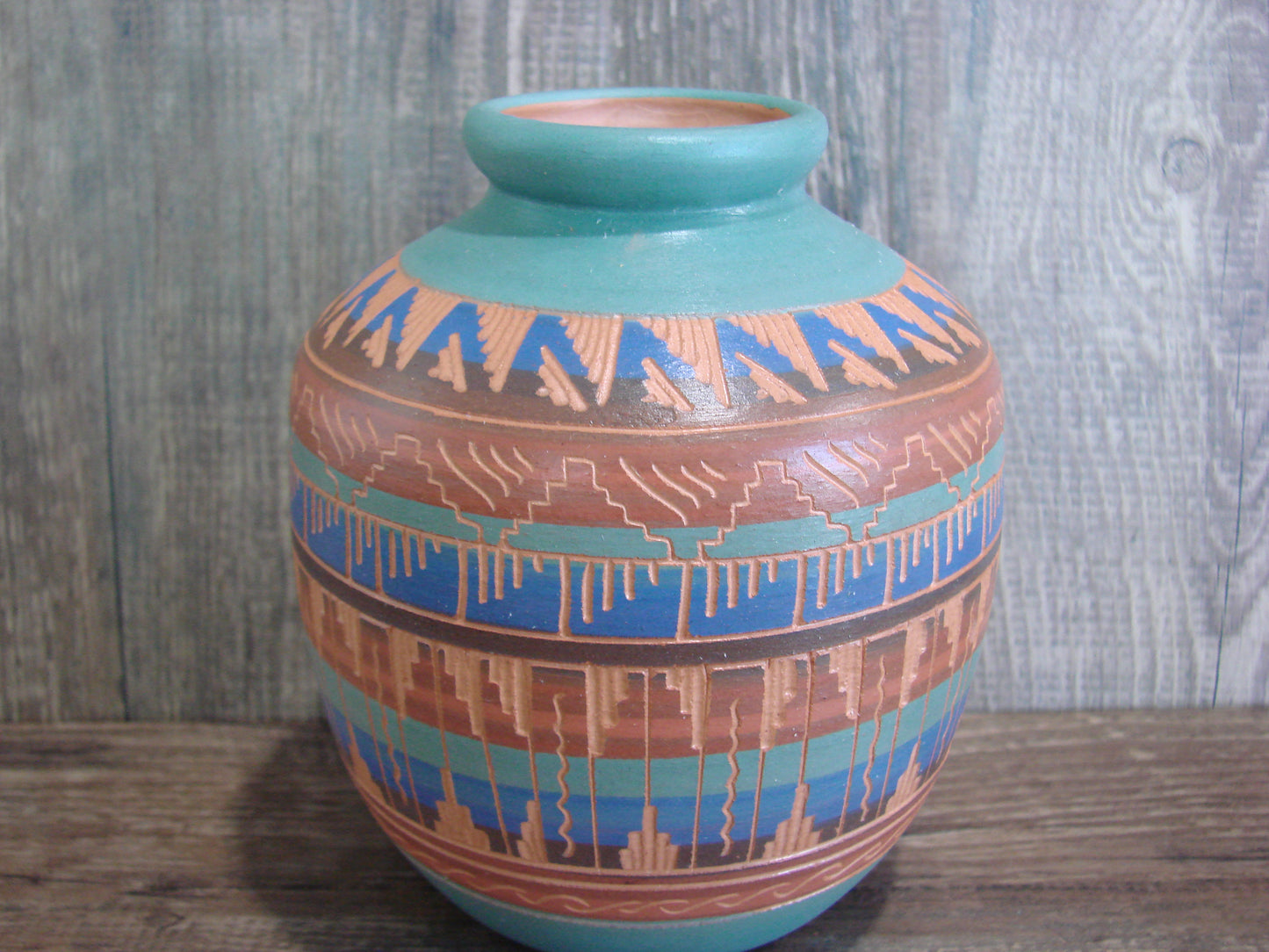 Native American Hand Etched & Hand Painted Pottery - Gilmore