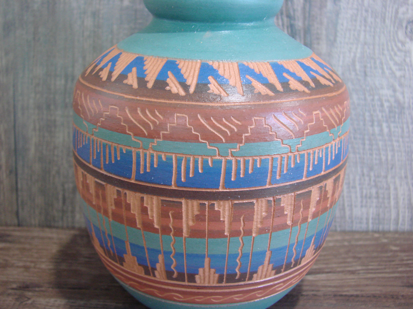 Native American Hand Etched & Hand Painted Pottery - Gilmore