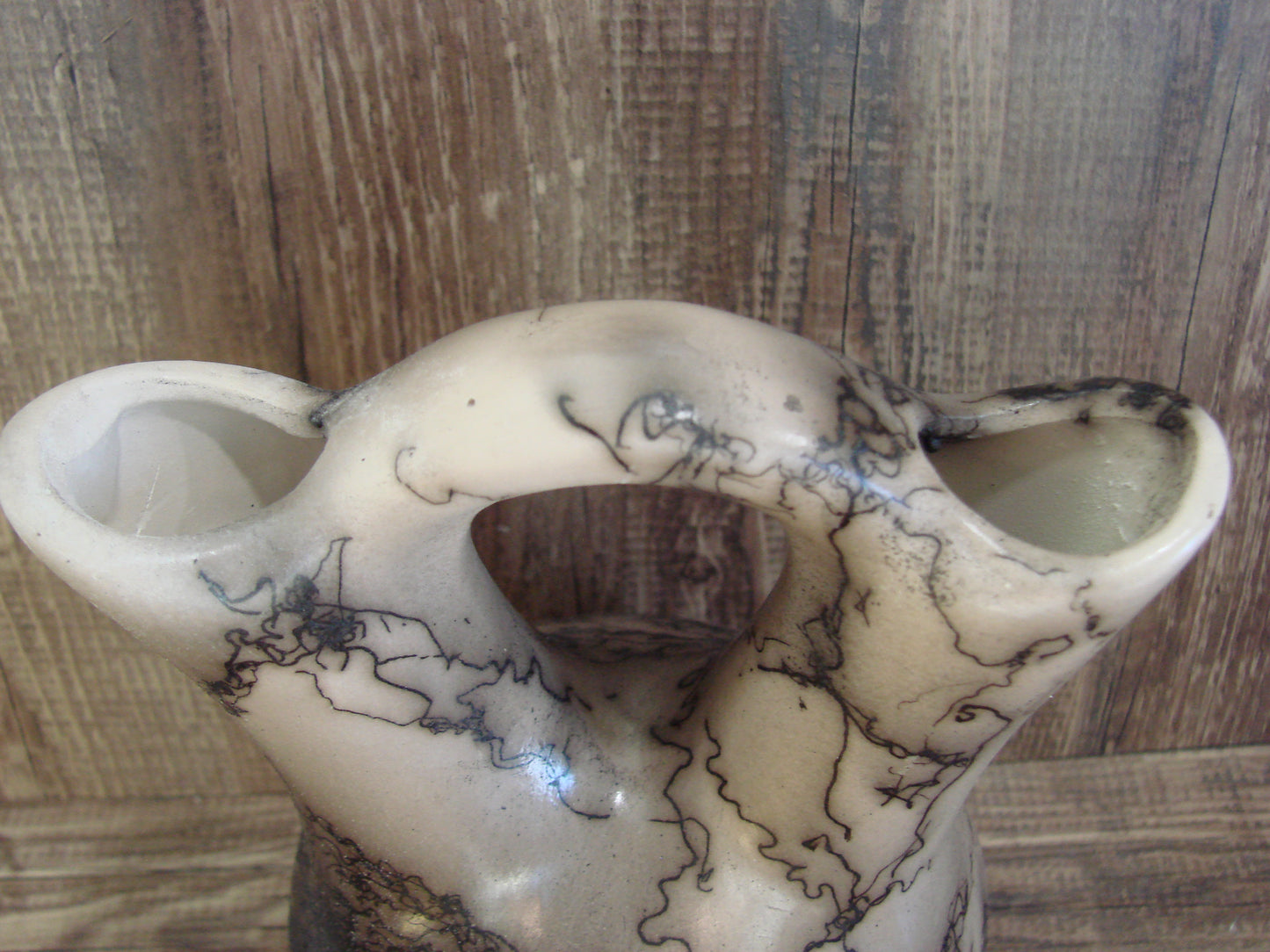 Small Native American Horse Hair Wedding Vase Pottery by Vail