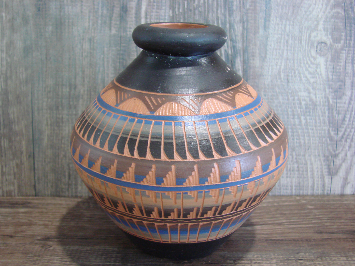Native American Hand Etched & Hand Painted Pottery - Gilmore