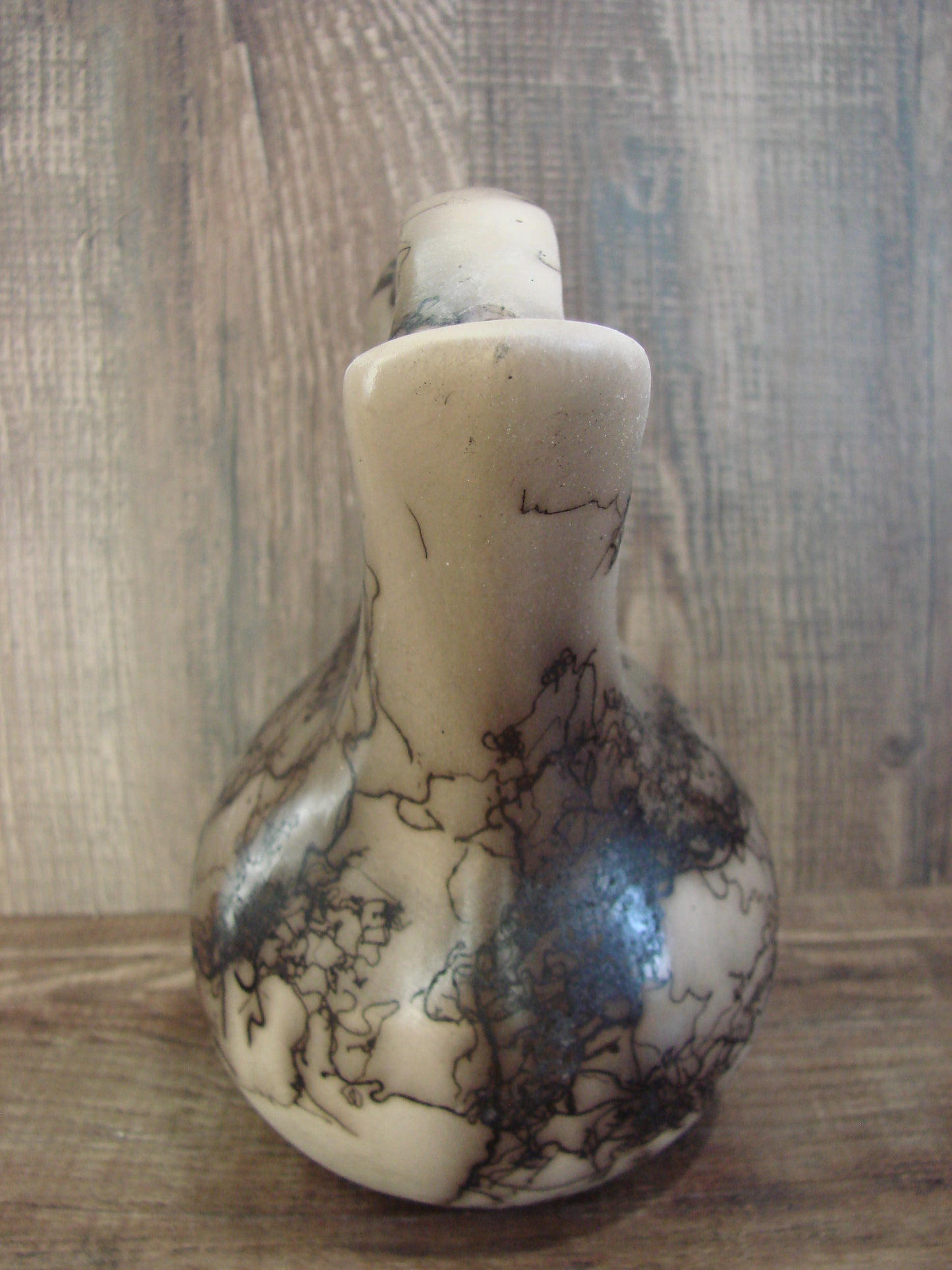 Small Native American Horse Hair Wedding Vase Pottery by Vail
