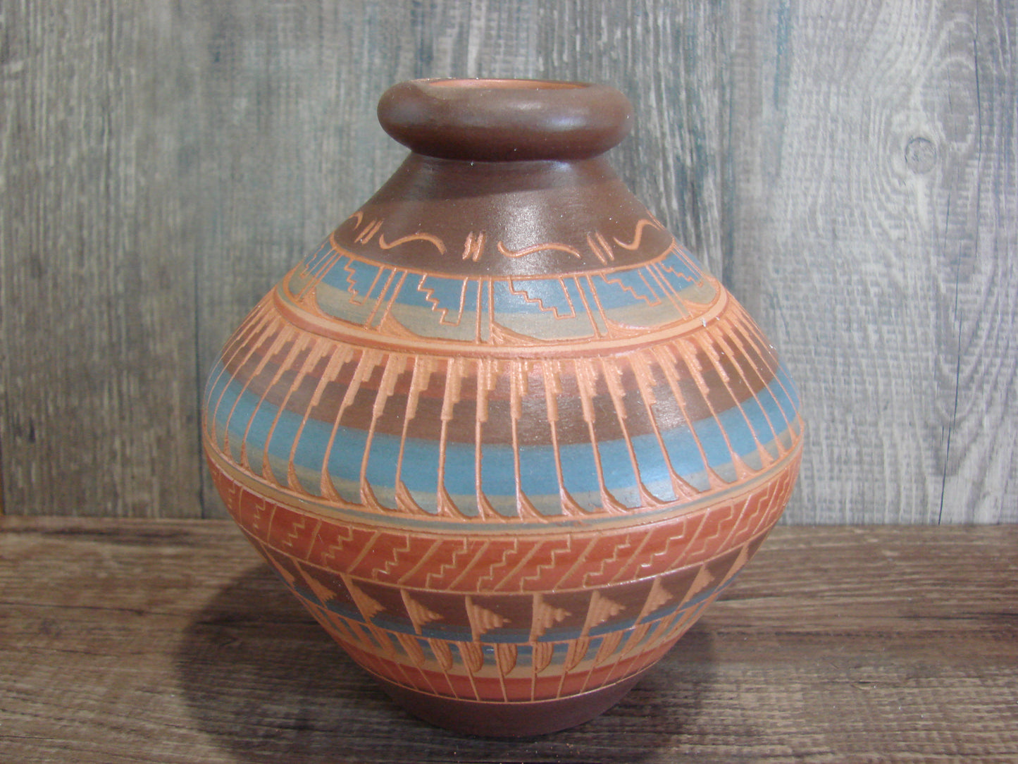 Native American Hand Etched & Hand Painted Pottery - Gilmore