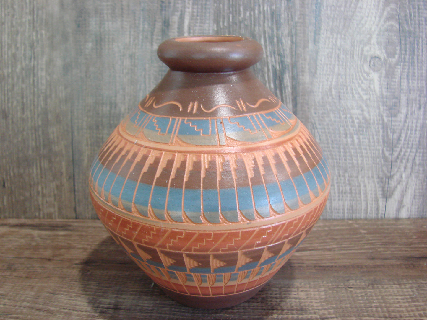 Native American Hand Etched & Hand Painted Pottery - Gilmore