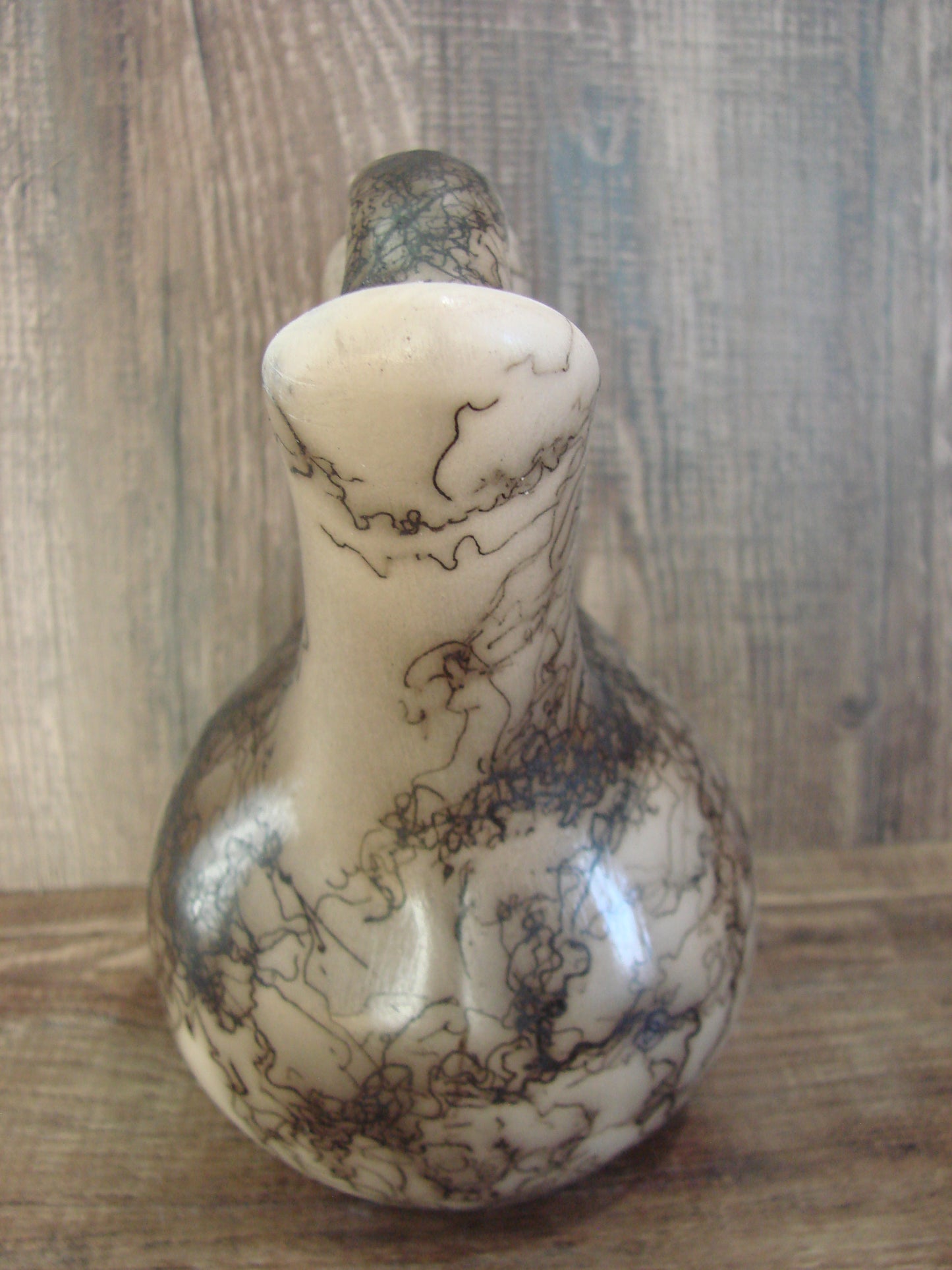 Small Native American Horse Hair Wedding Vase Pottery by Vail