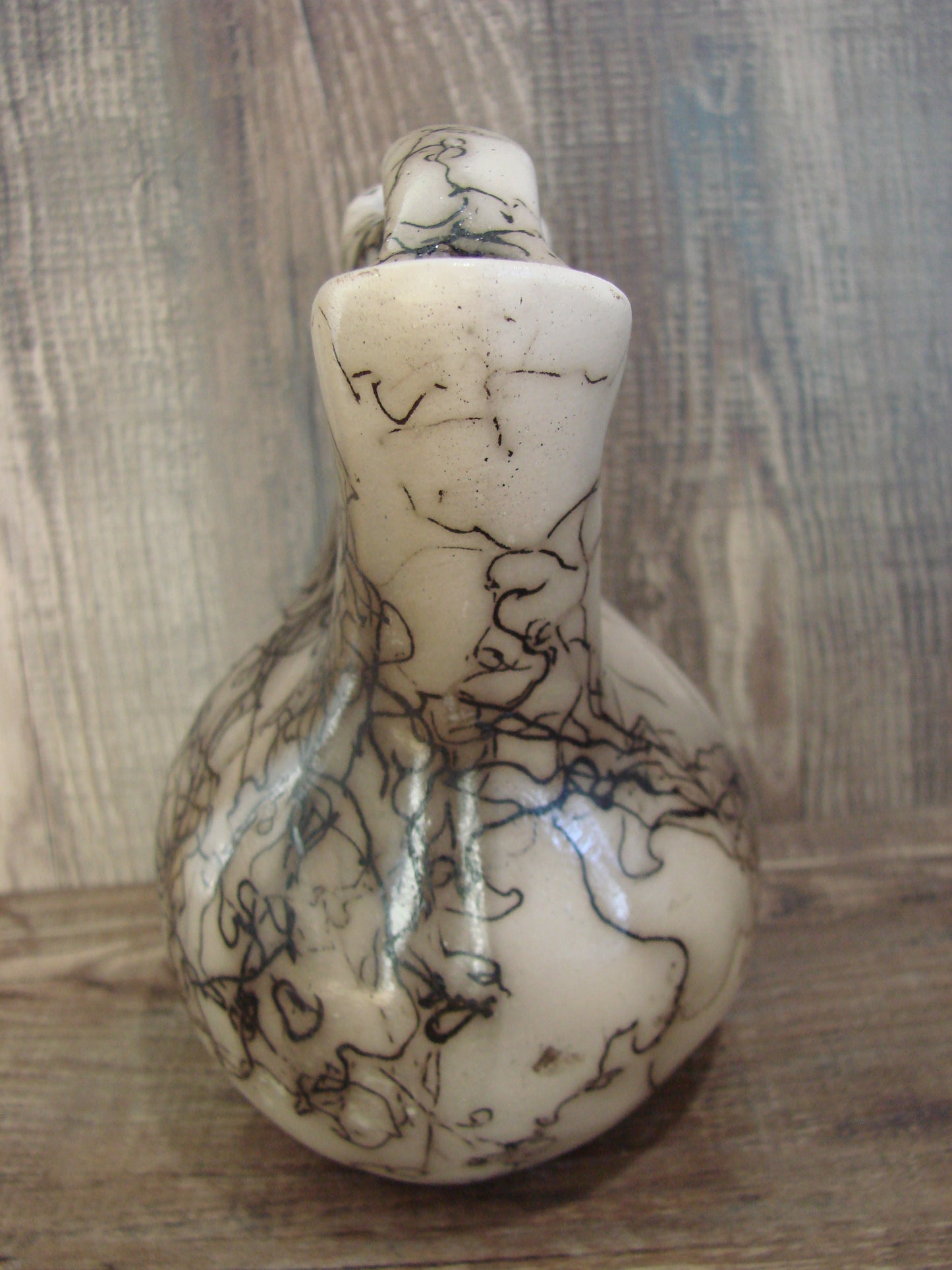 Small Native American Horse Hair Wedding Vase Pottery by Vail