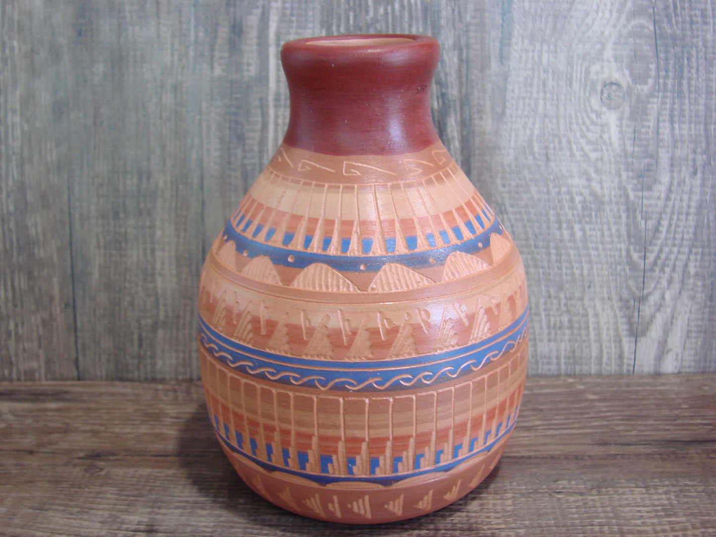 Native American Hand Etched & Hand Painted Pottery - Gilmore