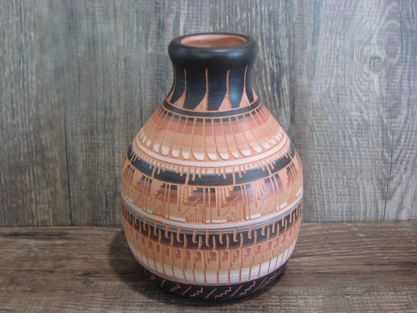 Native American Hand Etched & Hand Painted Pottery - Gilmore