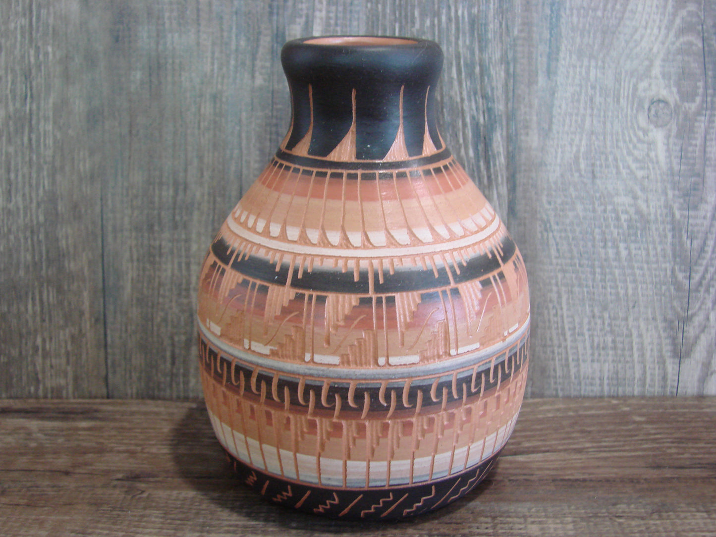 Native American Hand Etched & Hand Painted Pottery - Gilmore