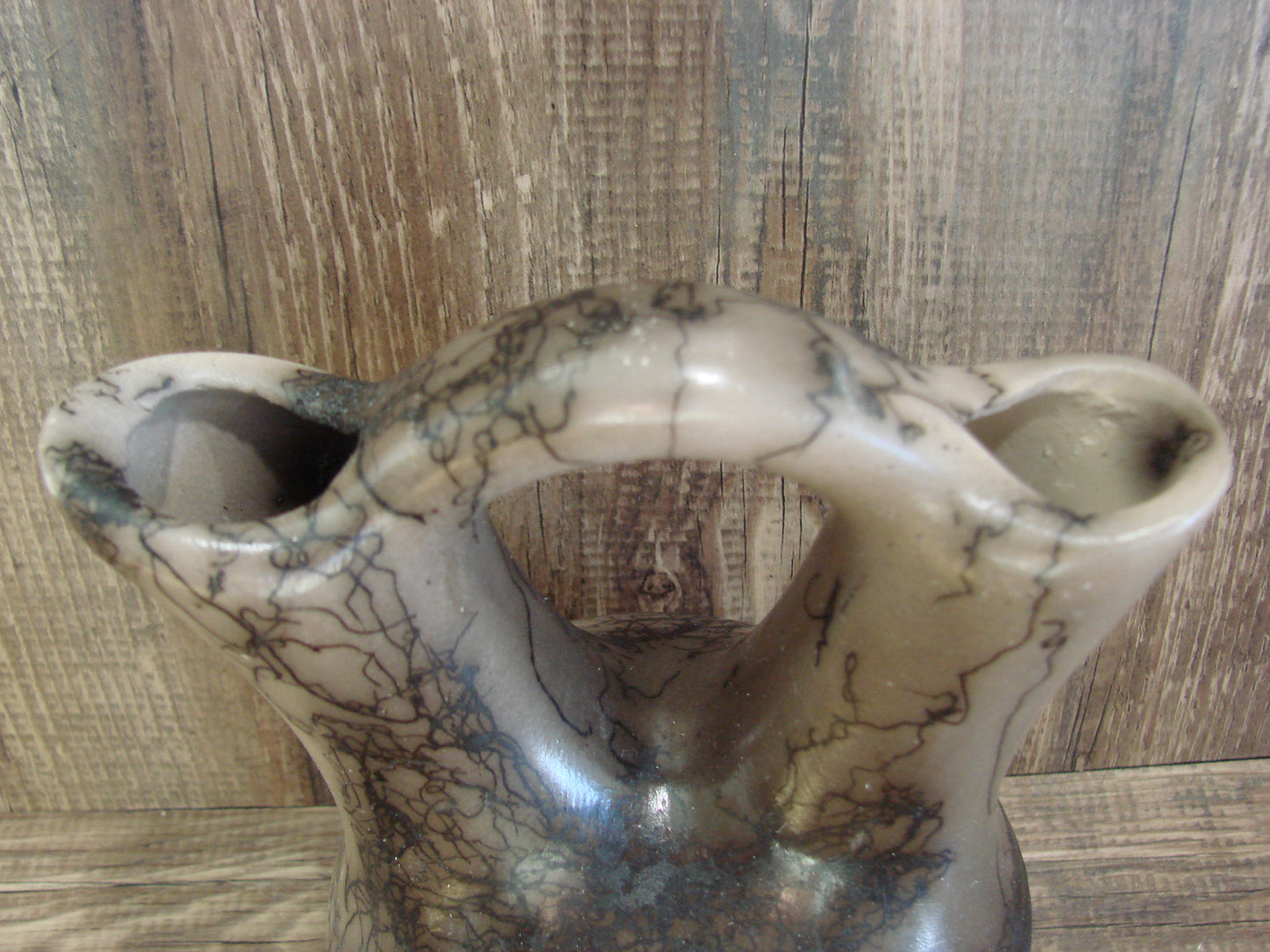 Small Native American Horse Hair Wedding Vase Pottery by Vail