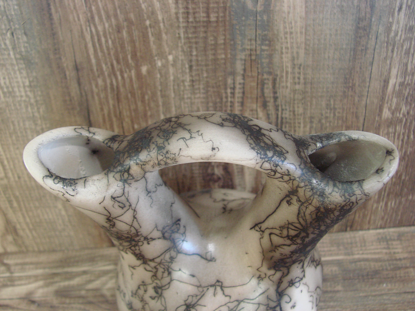 Small Native American Horse Hair Wedding Vase Pottery by Vail