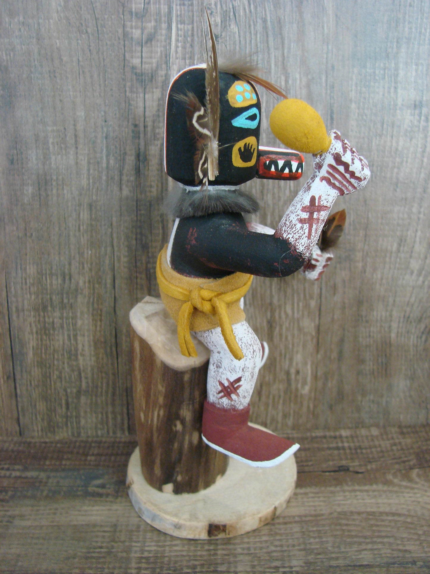 Native American Badger Kachina Dancer Signed Benally