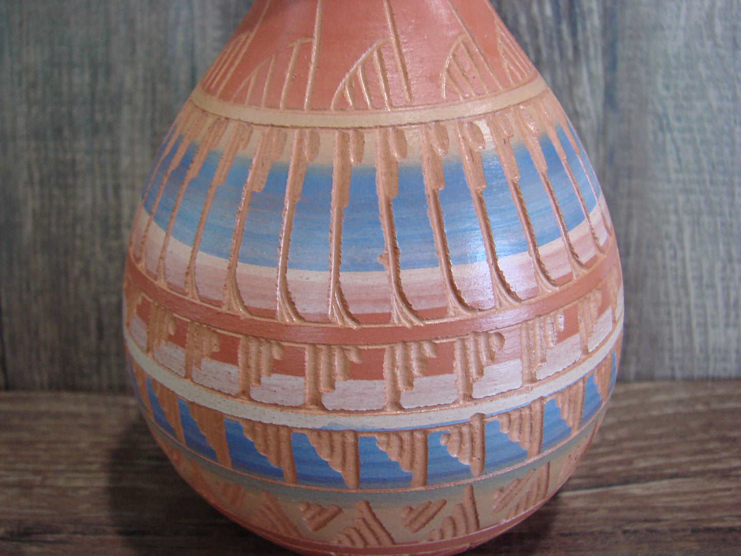 Native American Hand Etched & Hand Painted Pottery - Gilmore