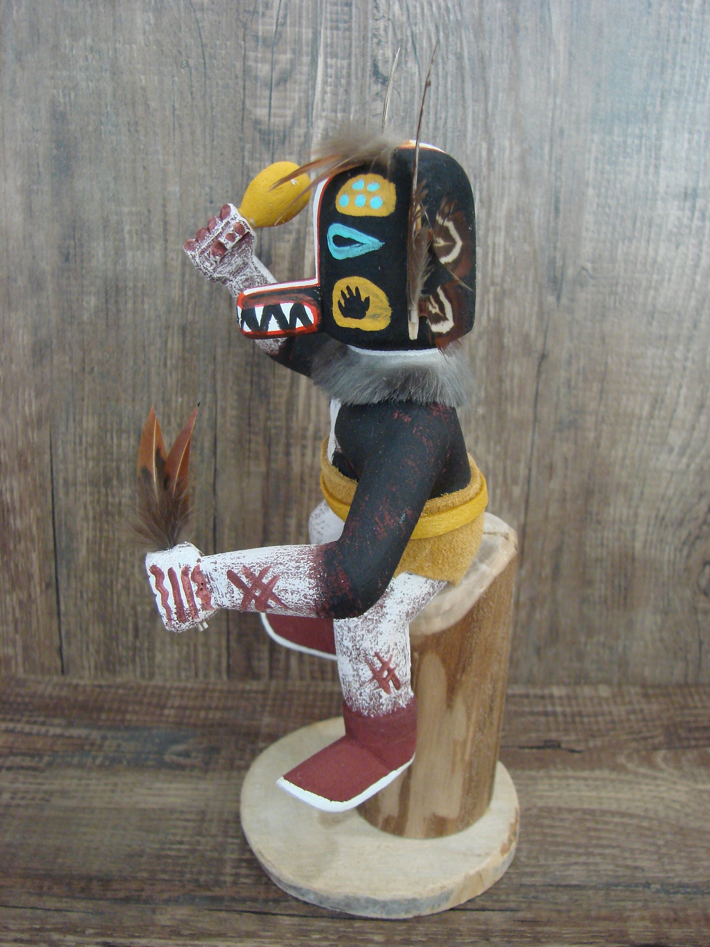 Native American Badger Kachina Dancer Signed Benally
