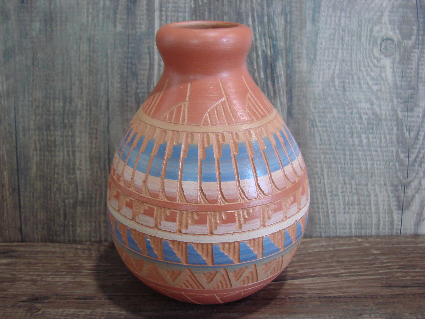 Native American Hand Etched & Hand Painted Pottery - Gilmore