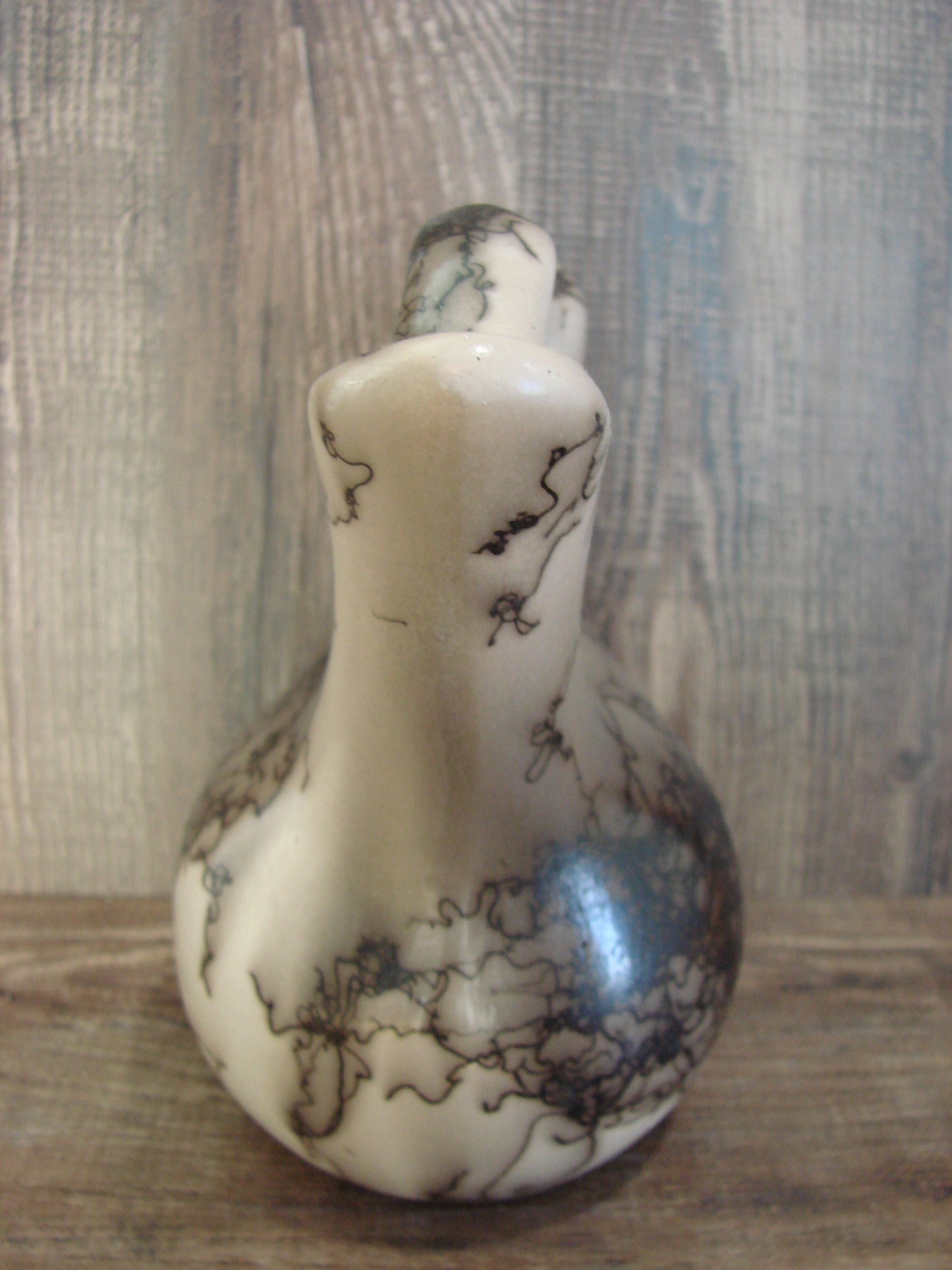 Small Native American Horse Hair Wedding Vase Pottery by Vail