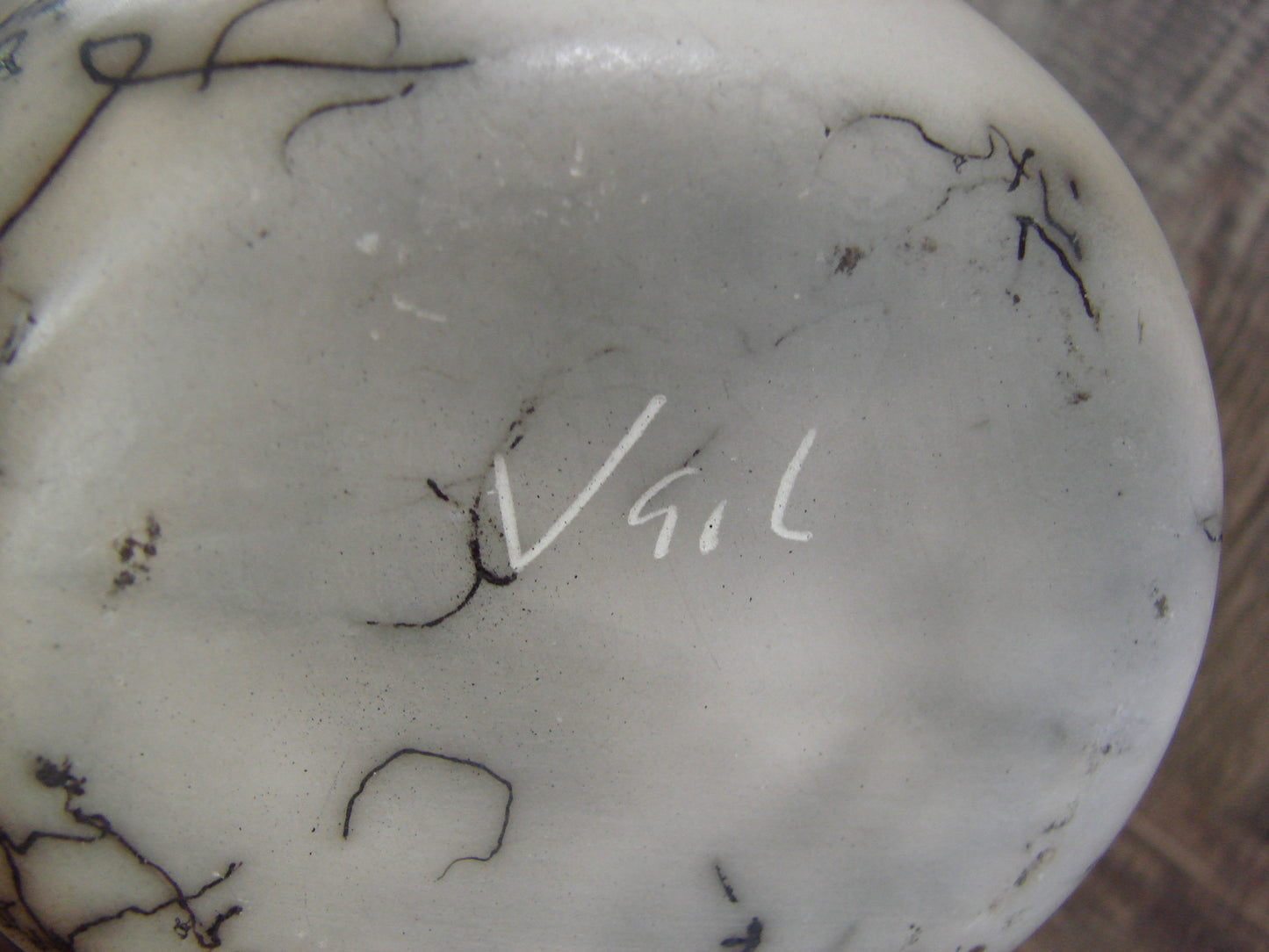 Small Native American Horse Hair Wedding Vase Pottery by Vail