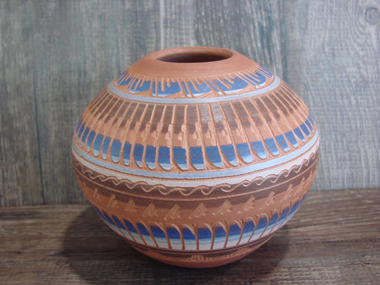 Native American Hand Etched & Hand Painted Pottery - Gilmore