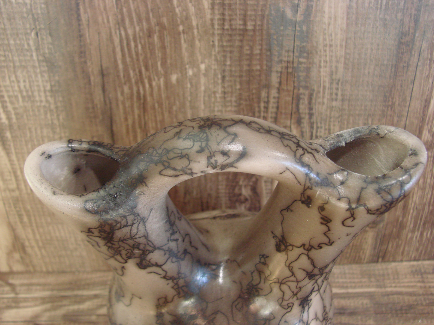 Small Native American Horse Hair Wedding Vase Pottery by Vail