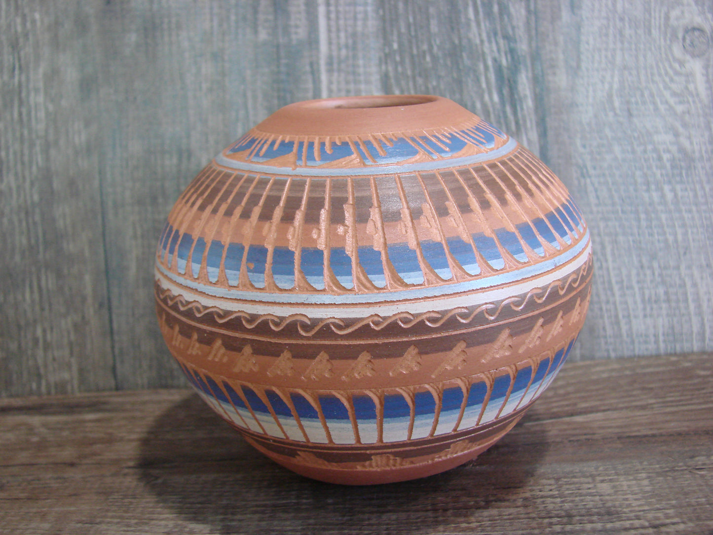 Native American Hand Etched & Hand Painted Pottery - Gilmore