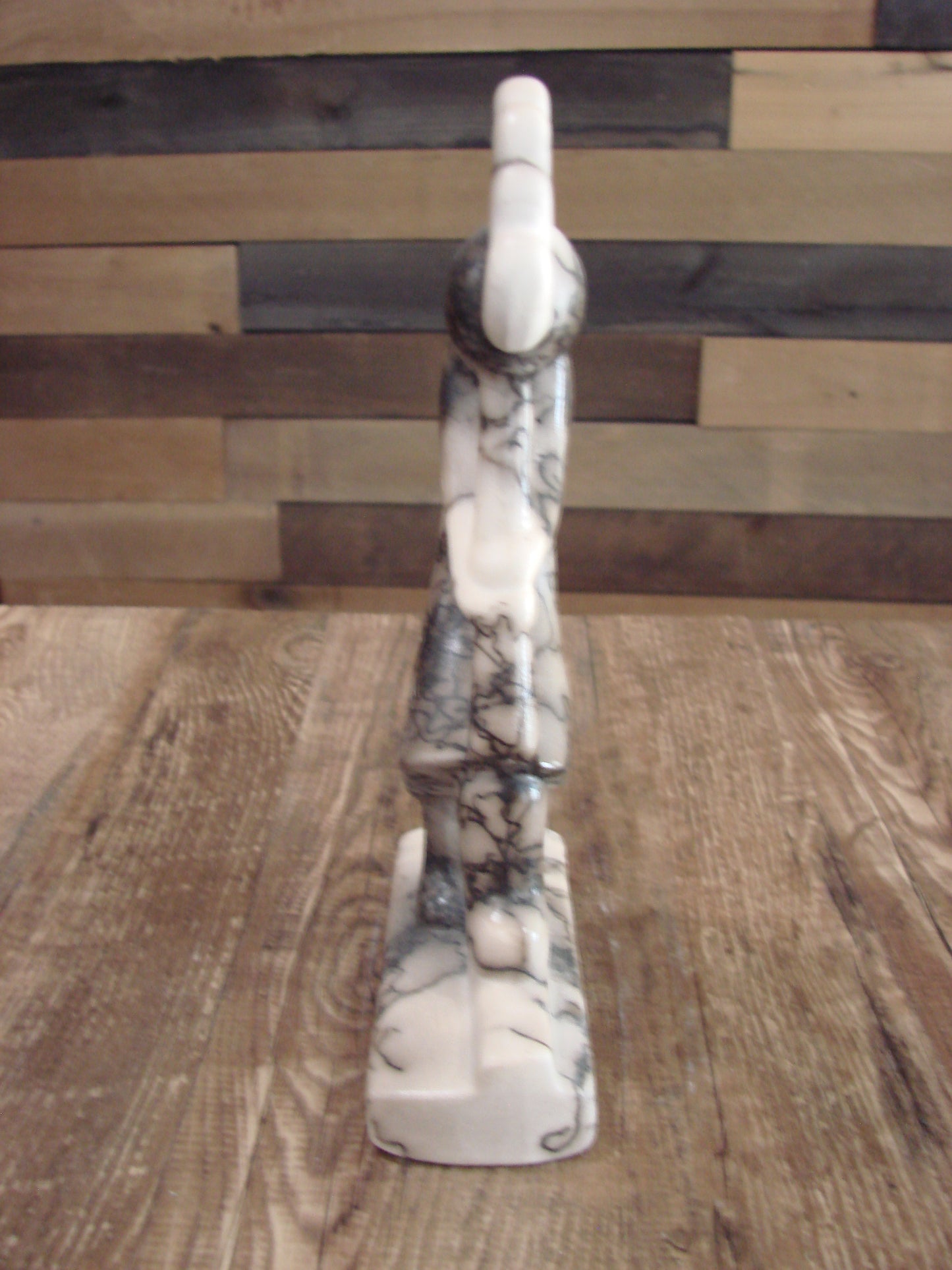 Native American Pottery Horse Hair Kokopelli Sculpture by Vail