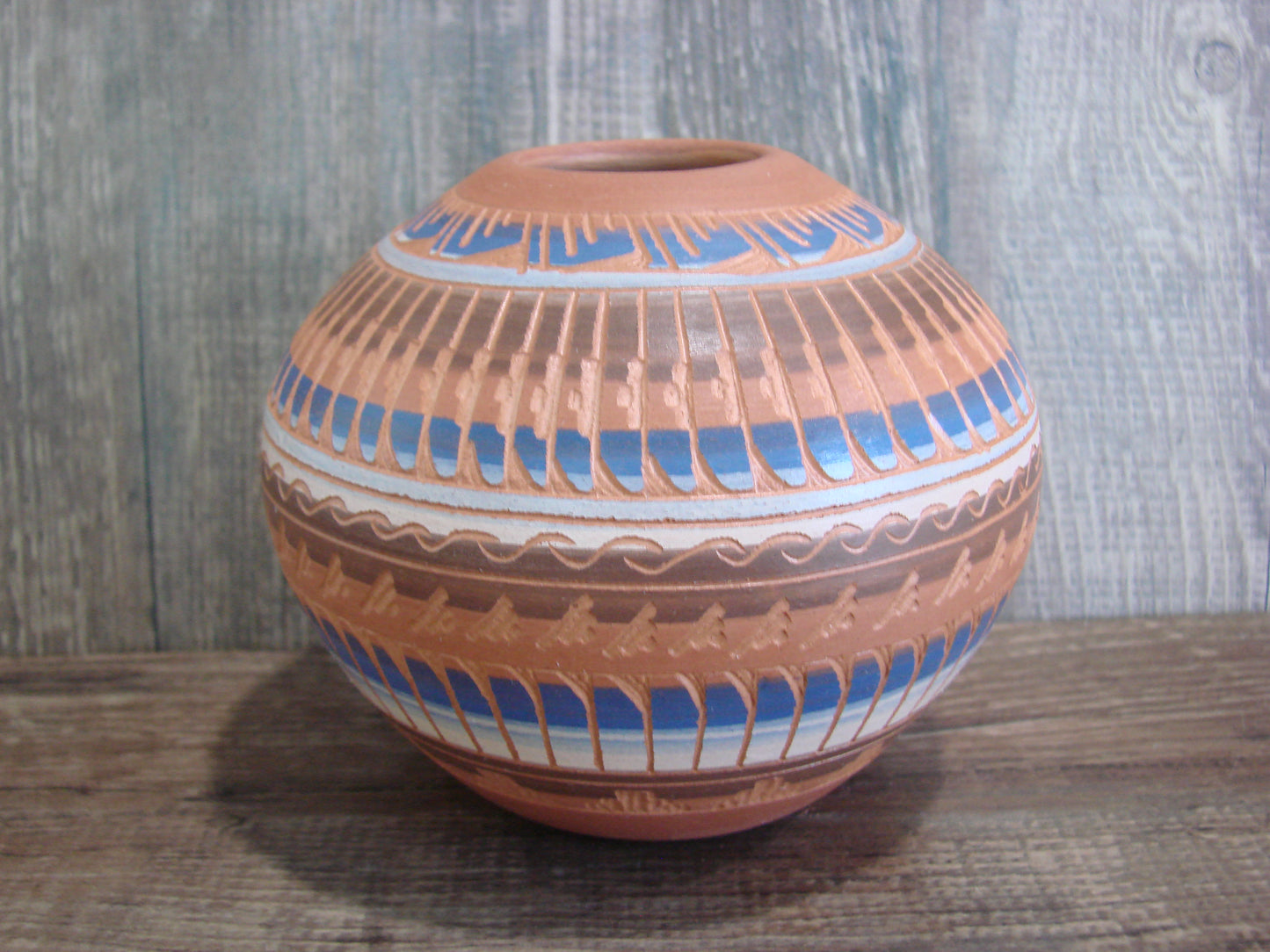 Native American Hand Etched & Hand Painted Pottery - Gilmore