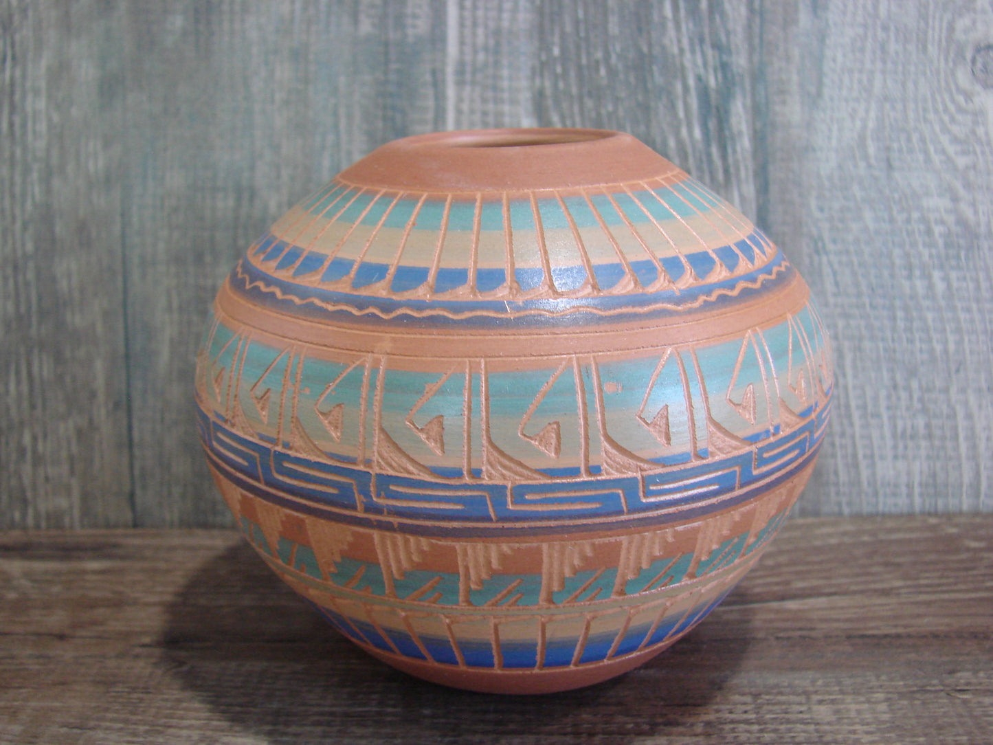 Native American Hand Etched & Hand Painted Pottery - Gilmore