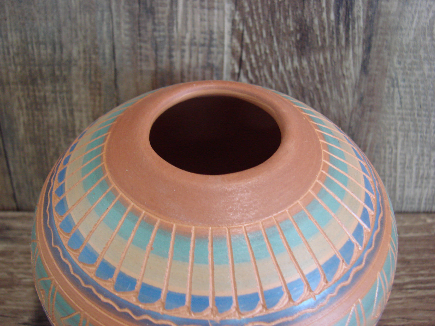 Native American Hand Etched & Hand Painted Pottery - Gilmore