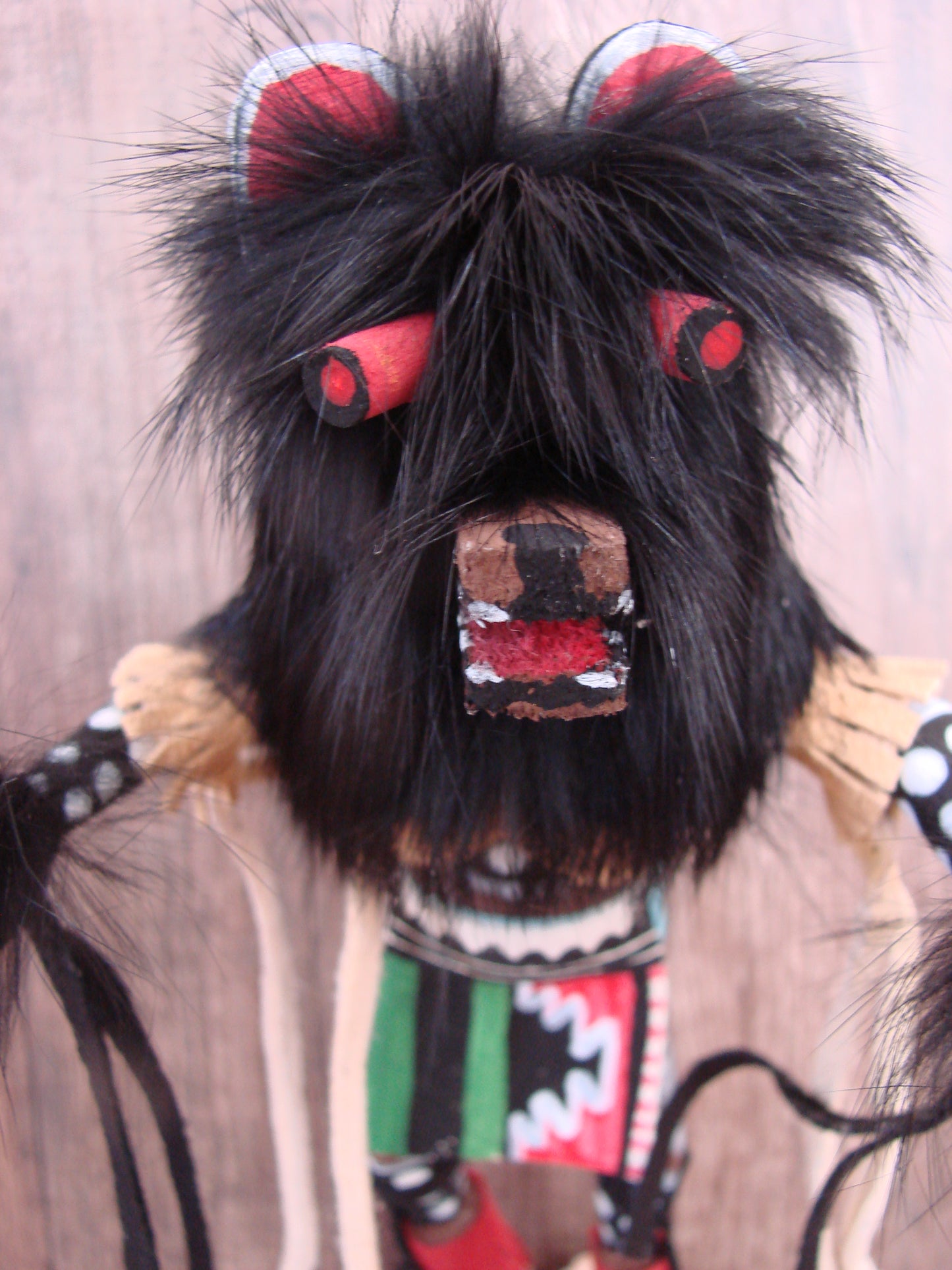 Native American Masked Black Bear Kachina Dancer by RS