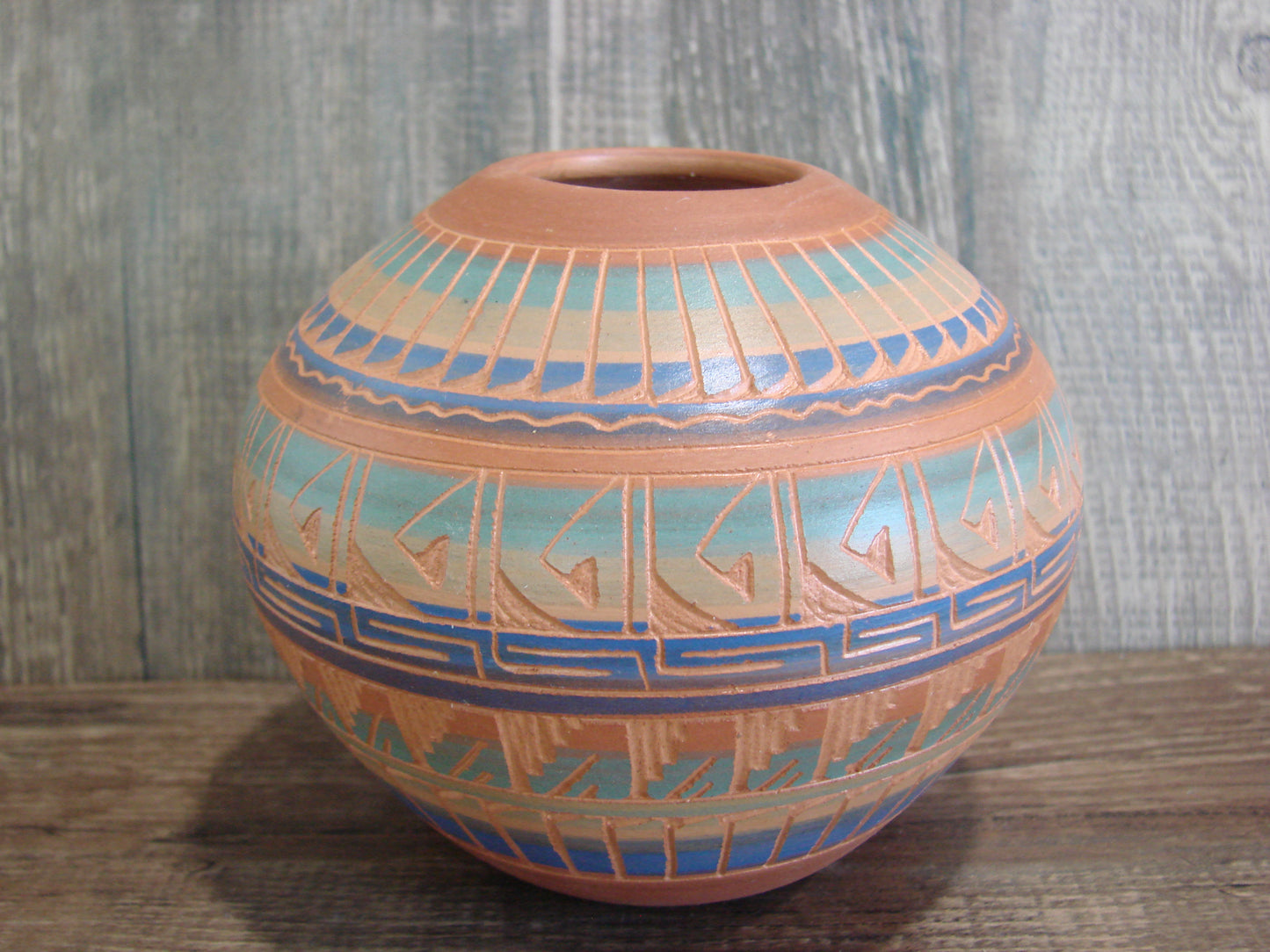 Native American Hand Etched & Hand Painted Pottery - Gilmore