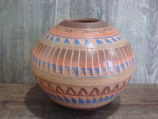 Native American Hand Etched & Hand Painted Pottery - Gilmore
