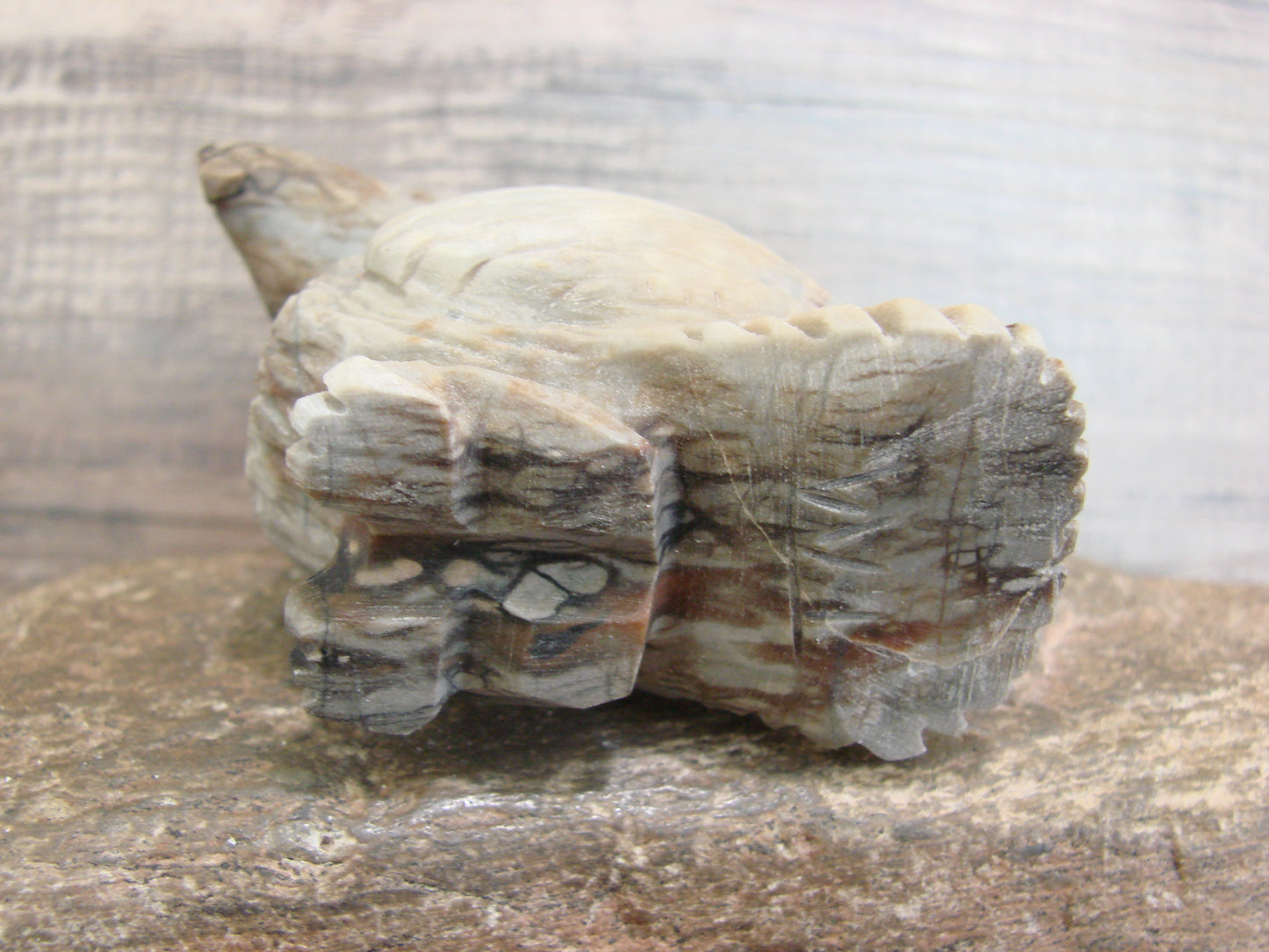 Native American Zuni Indian Picasso Marble Eagle Fetish- Mackel